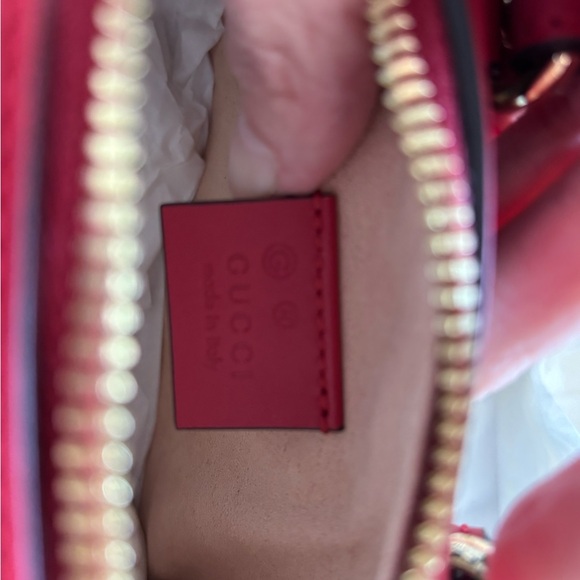 Gucci Blooms Floral Canvas and Red Leather Women's Mini Bag Brand New - Picture 7 of 8